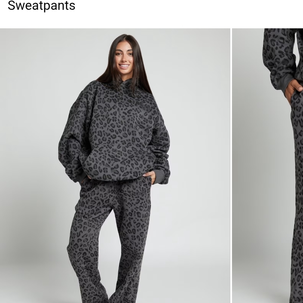 COMFRT Chic Leopard Print Black Hoodie